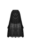 Gothic queen ruffle long velvet skirt KW187