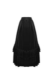 Gothic queen ruffle long velvet skirt KW187