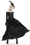 Gothic queen ruffle long velvet skirt KW187