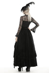 Gothic queen ruffle long velvet skirt KW187