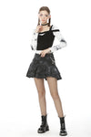 Punk tiepins tie-dyed short skirt KW190