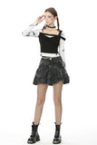 Punk tiepins tie-dyed short skirt KW190