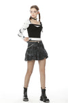 Punk tiepins tie-dyed short skirt KW190