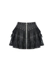 Harajuku punk subculture metal lace short skirt KW191