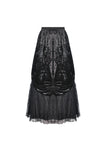 Gothic gorgeous frilly maxi skirt KW192