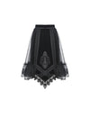 Gothic lolita velvet mesh splicing short skirt KW194