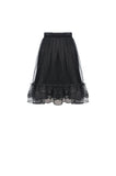 Gothic lolita velvet mesh splicing short skirt KW194