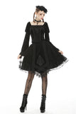 Gothic lolita velvet mesh splicing short skirt KW194