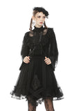 Gothic lolita velvet mesh splicing short skirt KW194