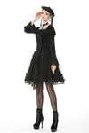 Gothic lolita velvet mesh splicing short skirt KW194