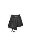 Punk rock locomotive irreqular pleated skirt KW195