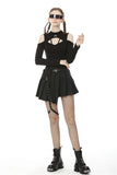 Punk rock locomotive irreqular pleated skirt KW195