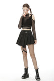 Punk rock locomotive irreqular pleated skirt KW195