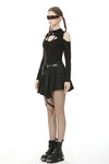 Punk rock locomotive irreqular pleated skirt KW195