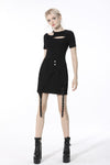 Punk lady asymmetrical mini skirt KW197