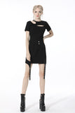 Punk lady asymmetrical mini skirt KW197