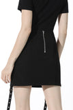 Punk lady asymmetrical mini skirt KW197