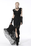 Gothic mermaid lace hollow out maxi skirt KW198