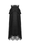 Gothic luxe court jacquard-lace empire waist skirt KW202