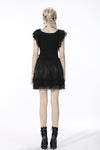 Black lolita lace layered trim mini skirt KW206