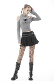 Punk rock pleated mini skirt with bag KW209