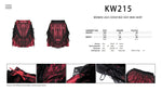 Women lace cover red sexy mini skirt  KW215