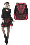 Women lace cover red sexy mini skirt  KW215