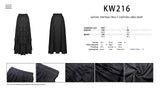 Gothic vintage frilly chiffon long skirt KW216