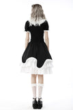 Black white lolita frilly chocolate heart skirt KW226