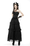 Gothic ruffle lace long skirt KW227