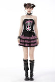 Magic cat plaid layered frilly mini skirt KW233