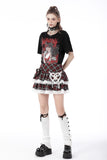 Gothic lolita plaid rabbit mini filly skirt KW237