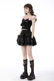 Black dolly frilly mini petticoat  KW240BK