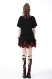 Rebel girl lace plaid irregular mini skirt KW241