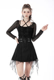 Punk rock cross spider net mini skirt KW245