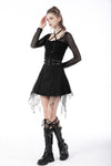 Punk rock cross spider net mini skirt KW245