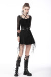 Punk rock cross spider net mini skirt KW245