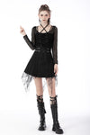 Punk rock cross spider net mini skirt KW245