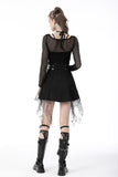 Punk rock cross spider net mini skirt KW245