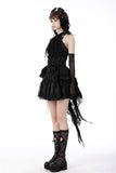 Gothic luxe frilly tail high low tunic skirt KW249