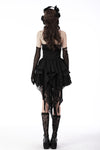 Gothic luxe frilly tail high low tunic skirt KW249