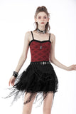 Rebel girl spider web mini skirt  KW251