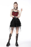 Rebel girl spider web mini skirt  KW251