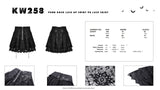 Punk rock lace up shiny PU lace skirt KW258