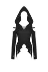 Punk haunted bat hem hooded top  TW291