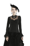 Gothic gorgeous butterfly sexy mesh collar top TW300