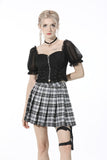 Rock doll lace up waist pin zip top TW327