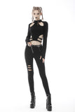 Punk rebel cutout sexy crop top TW345