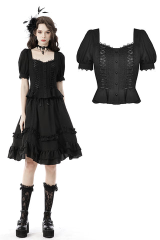 Gothic lolita delicate rope button top TW389