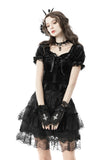 Gothic frilly velvet top TW393